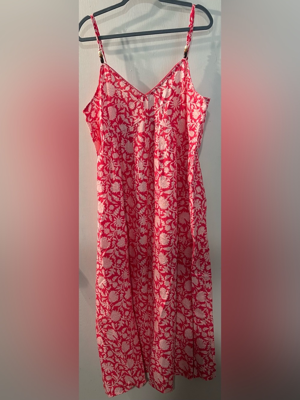 New, Old Navy Floral Print Spaghetti Strap Maxi Dress - Pink Size XL